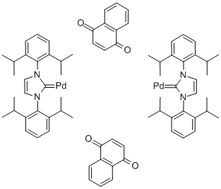 1,3-Bis(2,6-di-i-propylphenyl)imidazol-2-ylidene(1,4-naphthoquinone)palladium(0)dimer
[1,3-双(2,6-二异丙苯基)咪唑-2-亚基](1,4-萘醌)钯(0)二聚物/649736-75-4